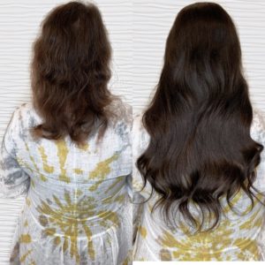 clip in halo hair extensions before and after caitlin essing