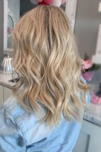 13 in blonde hairtalk tape in hair extensions