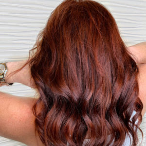 auburn hair custom colored extensions VA Beach
