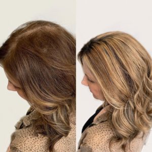 hair color for topper for thinning hair VA Beach