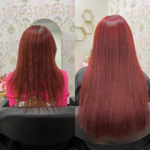 weft extensions before after Kristen 3