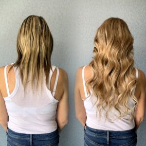coco marie weft extensions before after VA Beach