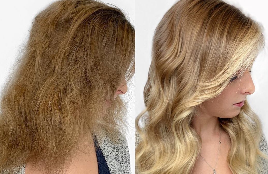 16 in ombre fusion extensions with added highlights